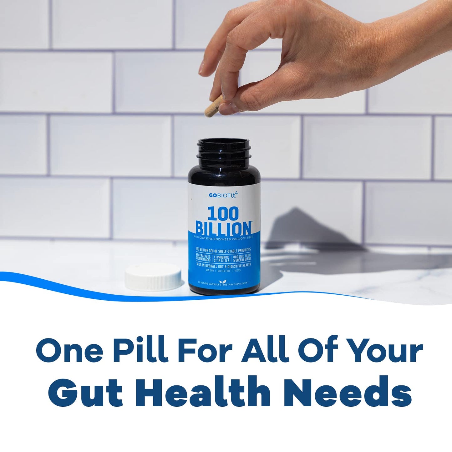 100 Billion - Probiotics and Prebiotics Supplement Pills - Digestive Enzymes and Prebiotic