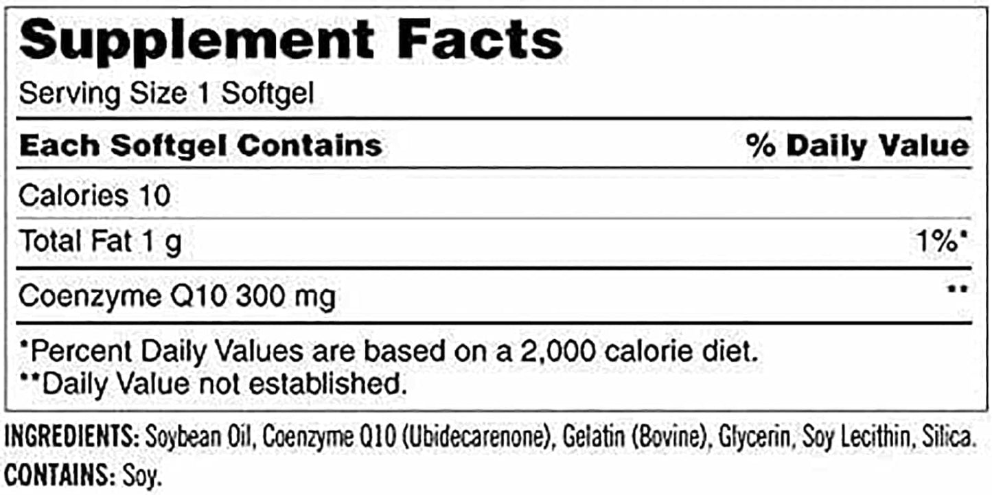 CARZIX CoQ10 300mg,100 Softgels-Helps Maintain Healthy Blood Pressure，Romotes