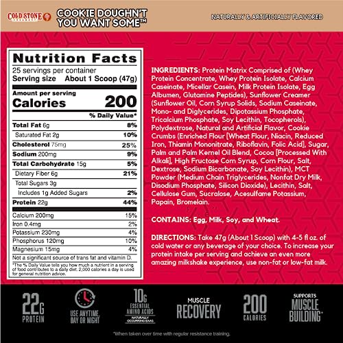 BSN Syntha-6 Whey Protein Powder, Cold Stone Creamery- Cookie Doughn't You Want BSN