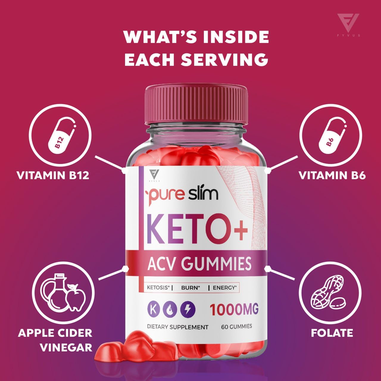 (2 Pack) Pure Slim Keto ACV Gummies, Pure Slim Keto ACV Gummies Advanced Kelly Clarkson