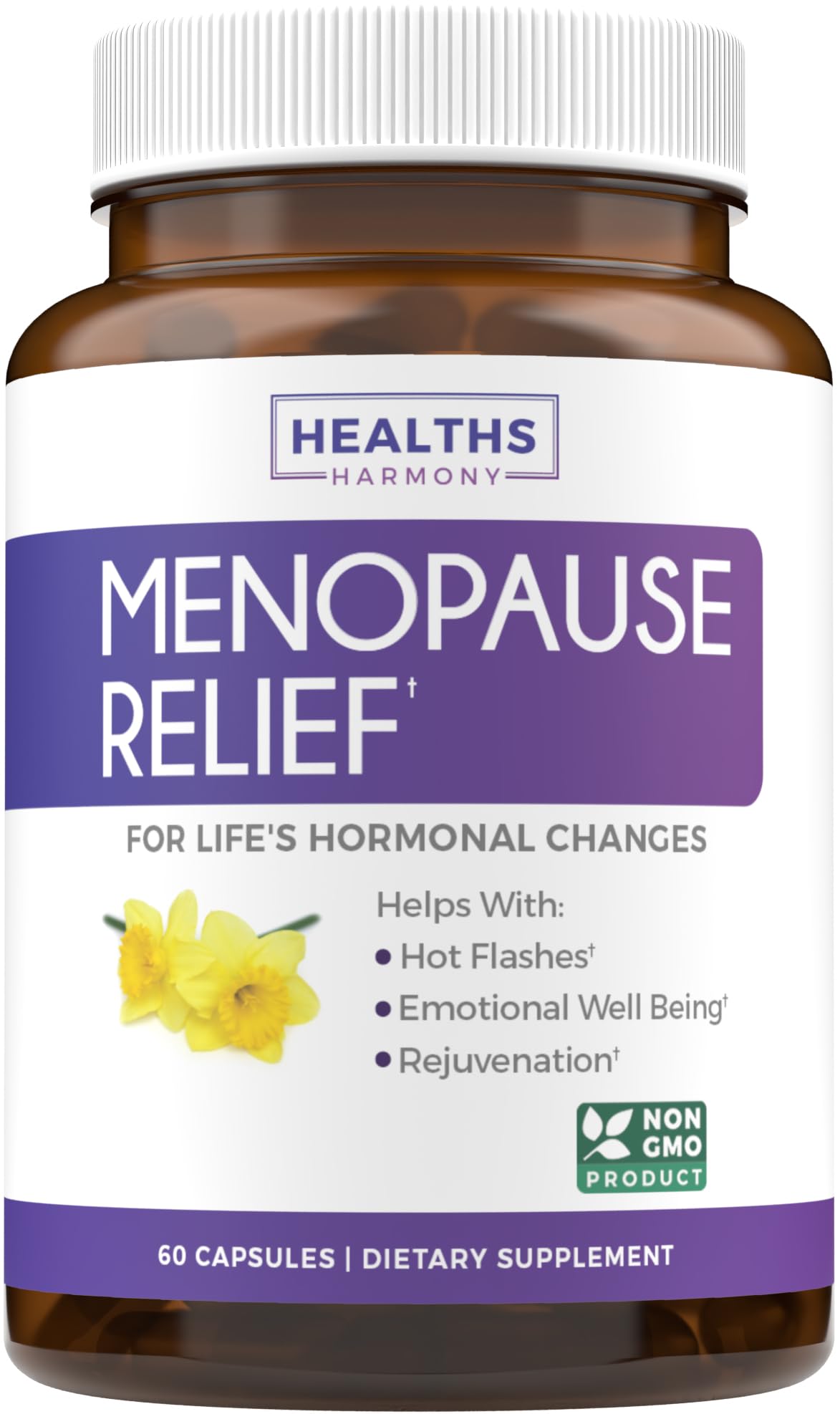 Complete Menopause Relief (Non-GMO) Multi-Symptom Relief From Hot Flashes, Night Sweats, Mood Swings 
