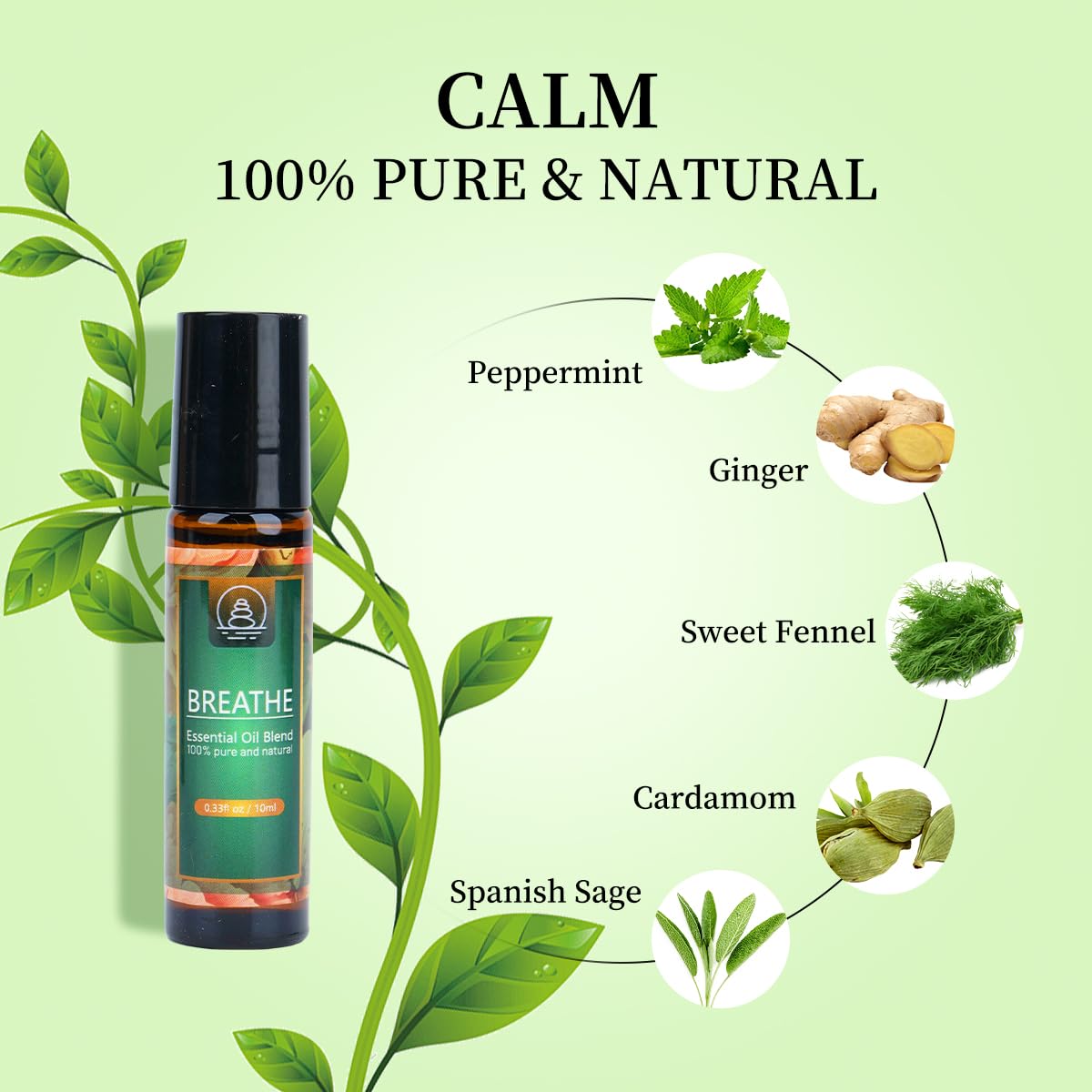 Breathe Easy Essential Oil Blend - Relief for Allergy, Sinus, Cough, and Congestion - Therapeutic Generic