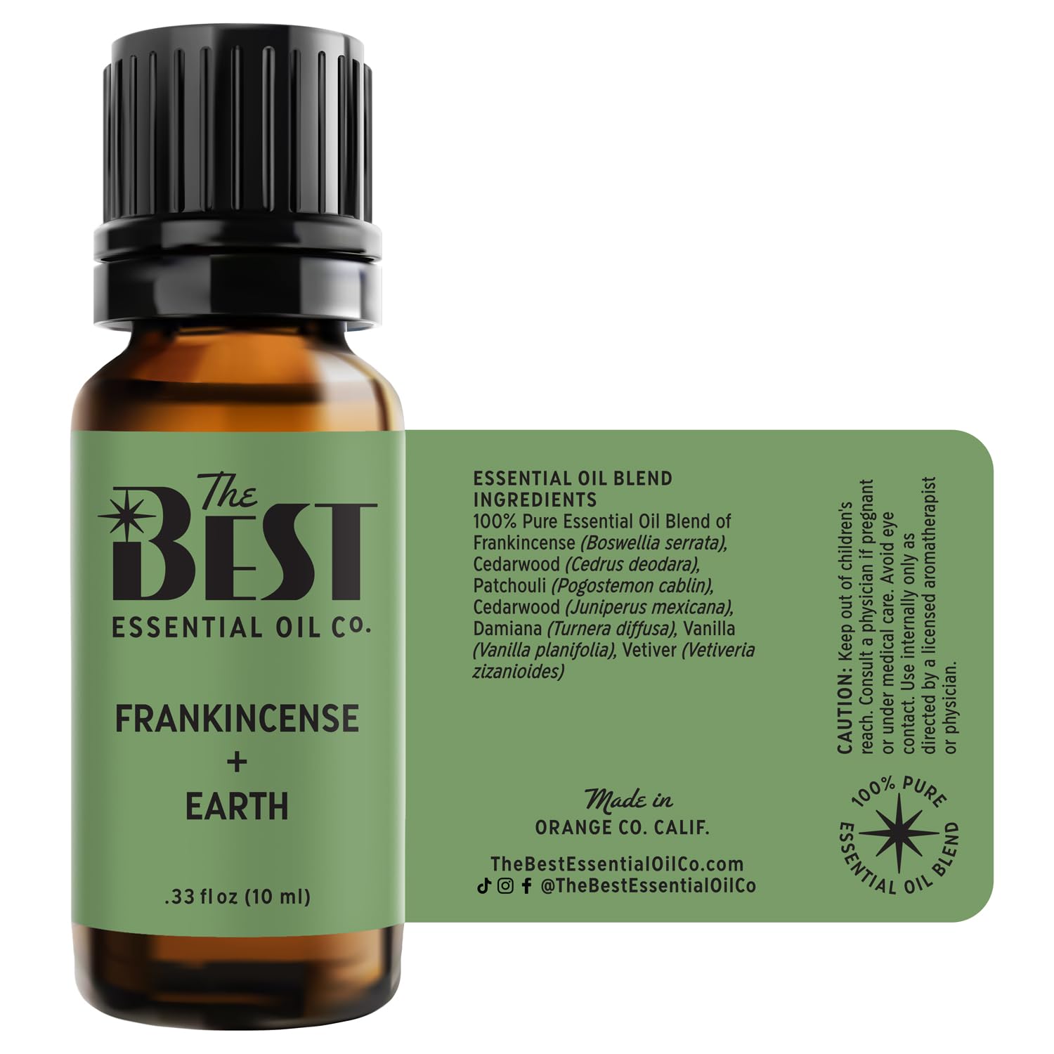 The Best Frankincense + Earth Essential Oil Blend- Premium Grade- 100% Pure & Natural The Best Essential Oil Co