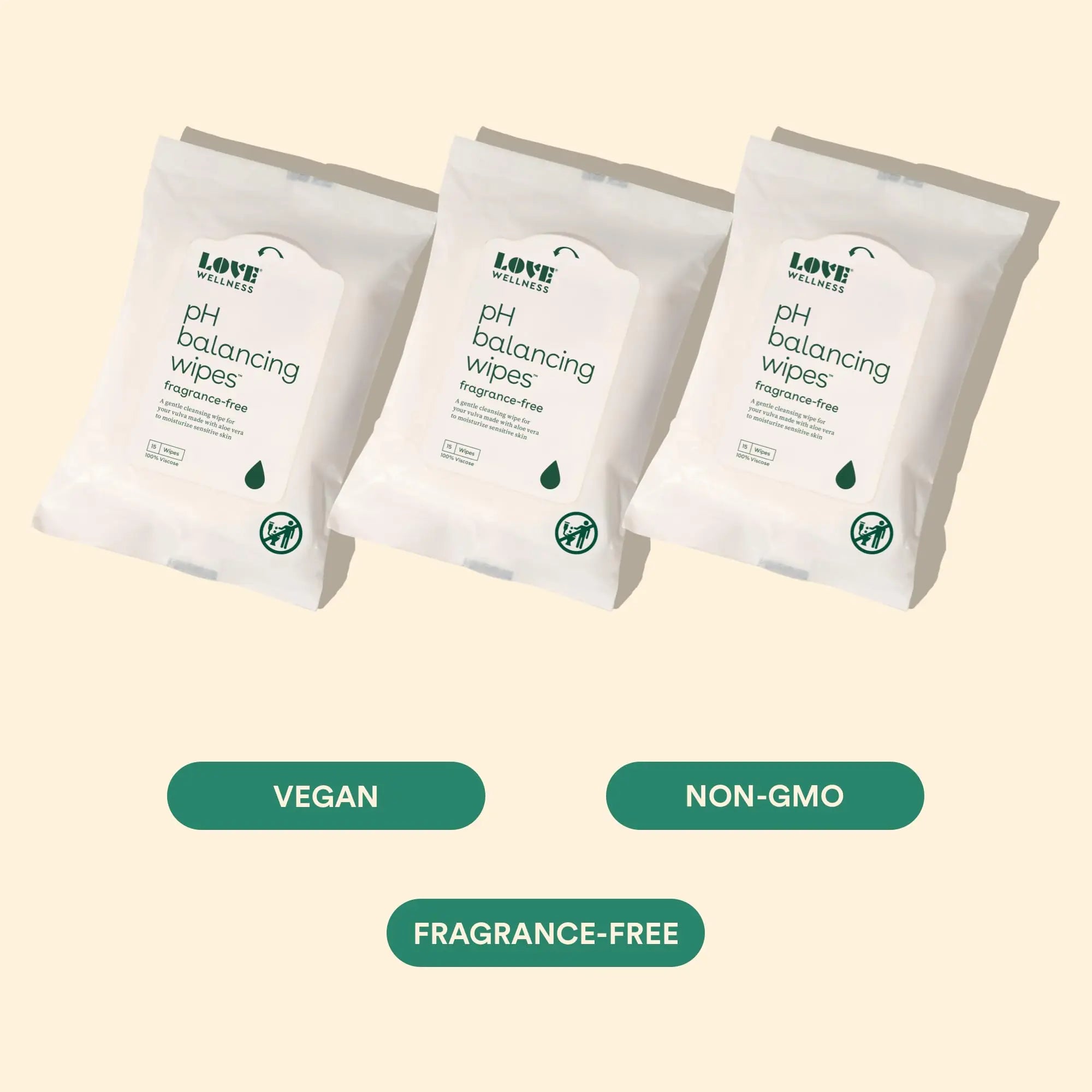 Love Wellness pH Balancing Wipes for Women | Feminine Hygiene for Cleansing with Aloe Vera Love Wellness