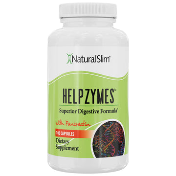 NaturalSlim Helpzymes Digestive Enzymes for Digestion, Bloating, Gas Reli NaturalSlim