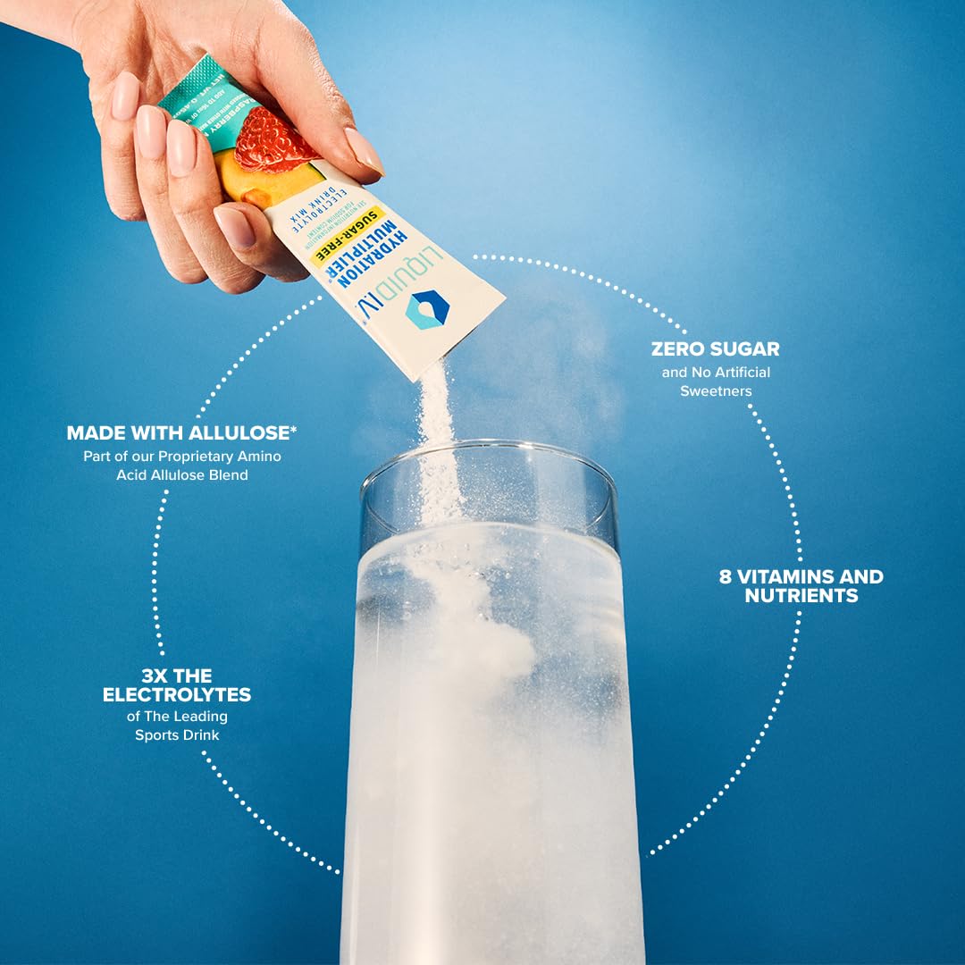 Liquid I.V. Sugar-Free Hydration Multiplier - Raspberry Melon – Hydration Powder Packets