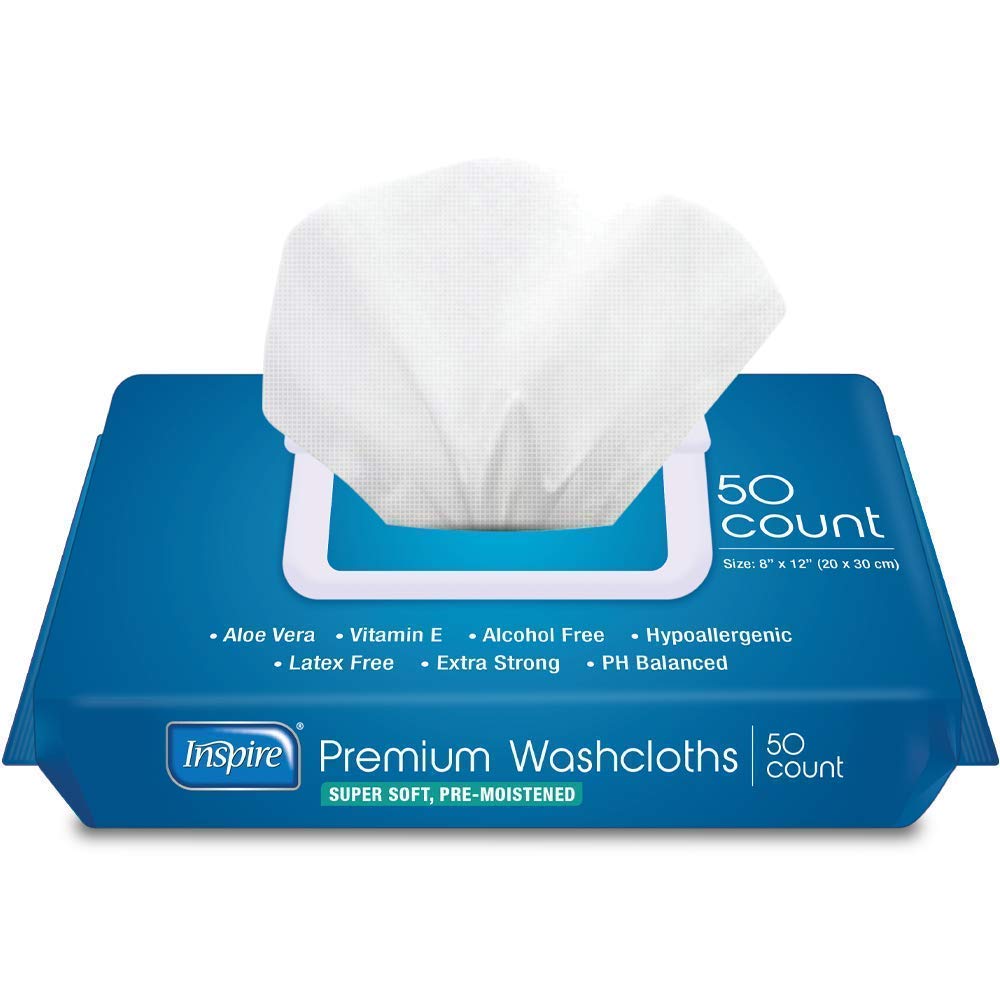 Inspire Adult Wet Wipes, Adult Wash Cloths, Adult Wipes for Incontinence