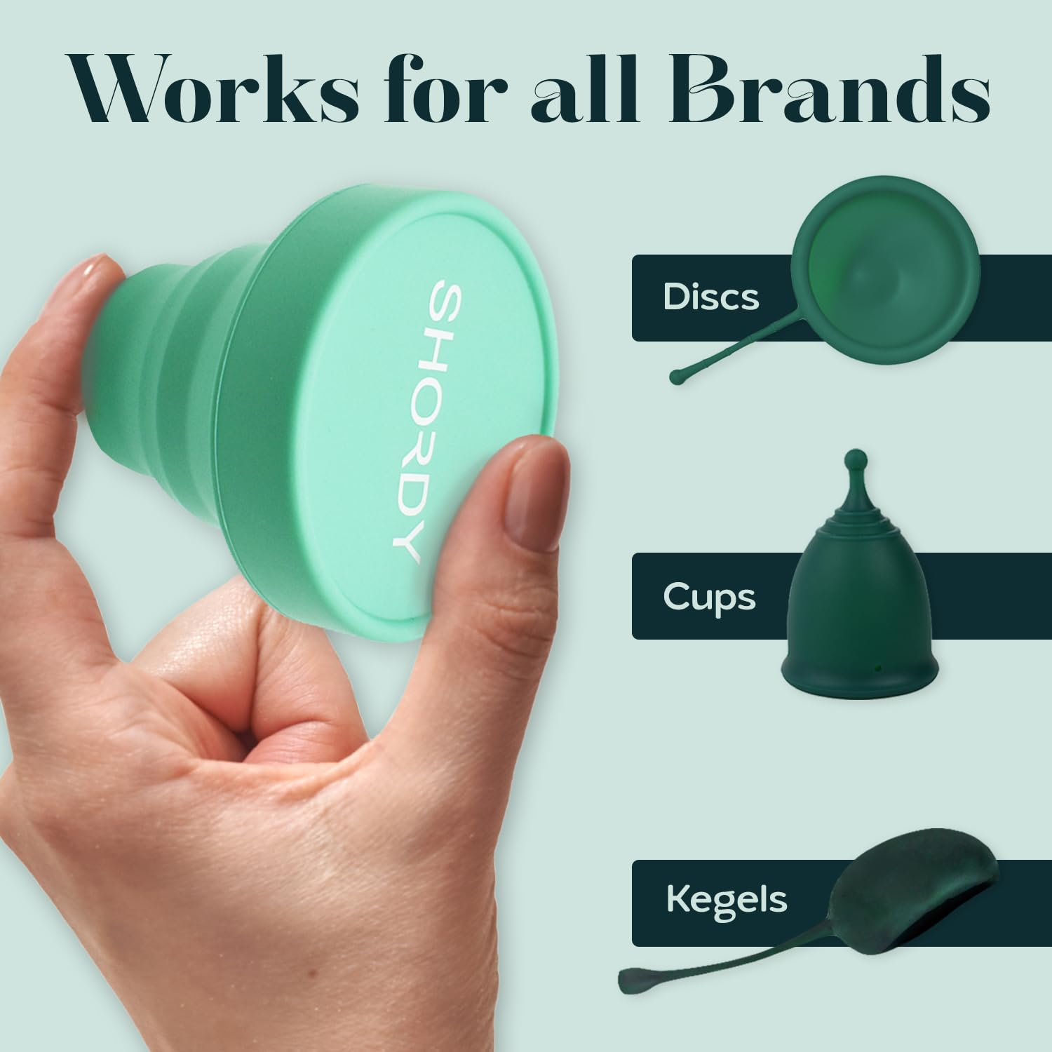 SHORDY Menstrual Case Holder for Sterilization, Collapsible Silicone Container - Boil, Sterilize SHORDY