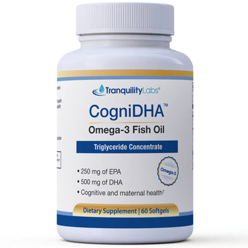High DHA Omega 3 Fish Oil - CogniDHA - Pharmaceutical Grade - 840 mg Omega-3s - Supercritical CO2