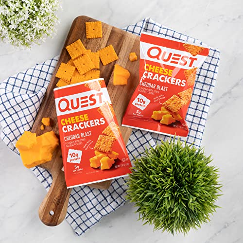 Quest Nutrition Cheese Crackers, Cheddar Blast, High Protein, Low Carb, Made with Real Cheese Quest Nutrition