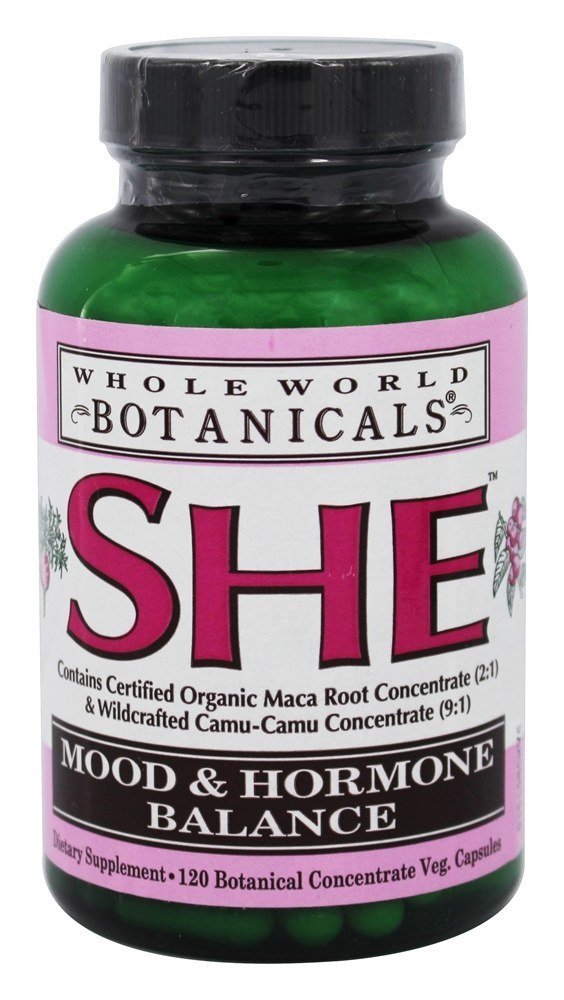 Whole World Botanicals She Mood & Hormone Support, 120 Veg Caps Whole World Botanicals