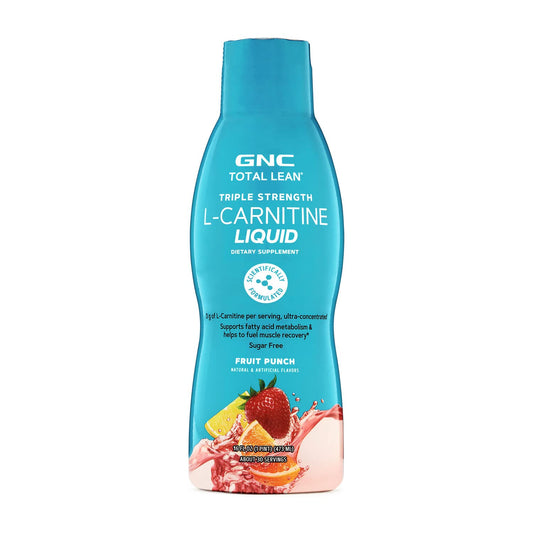 GNC Total Lean Triple Strength L-Carnitine Liquid | Supports Fatty Acid Metabolism 