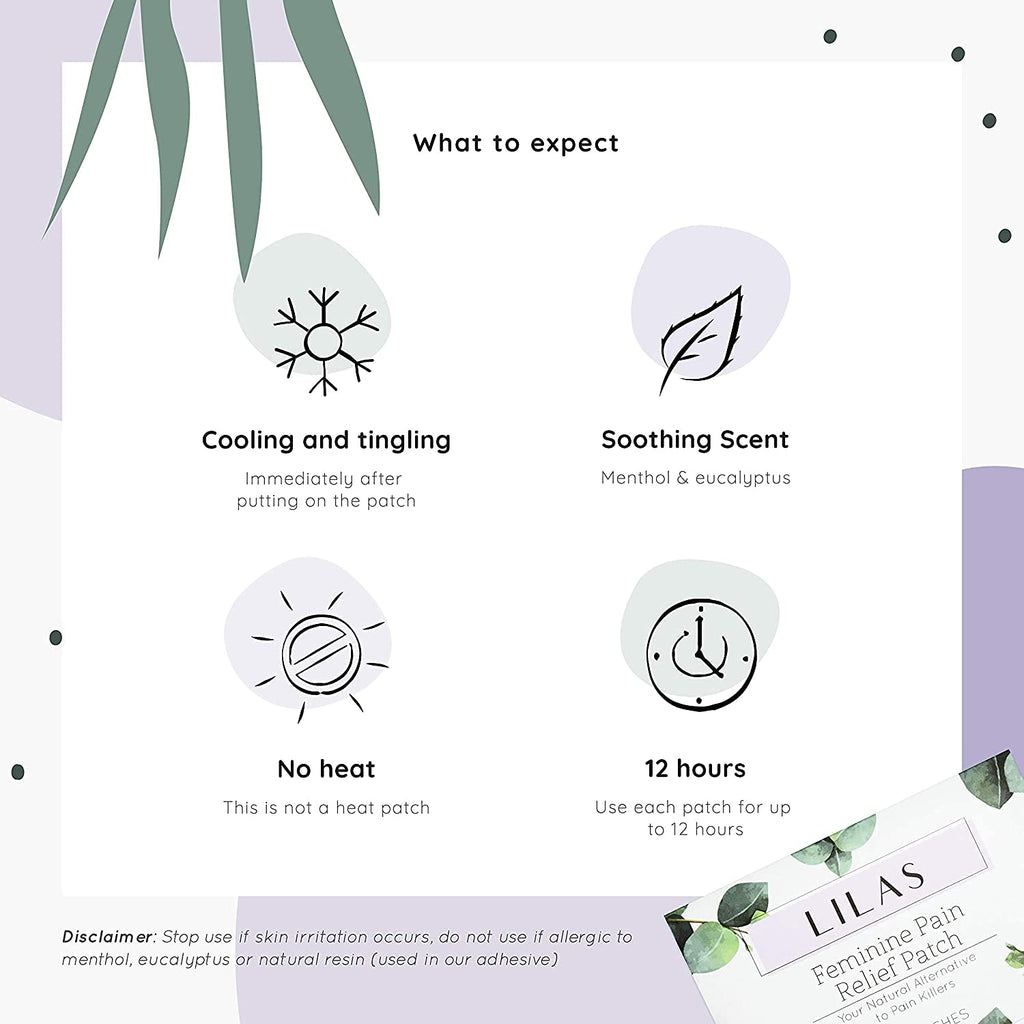 LILAS Period Cramps Pain Relief Patch - Pack of 5