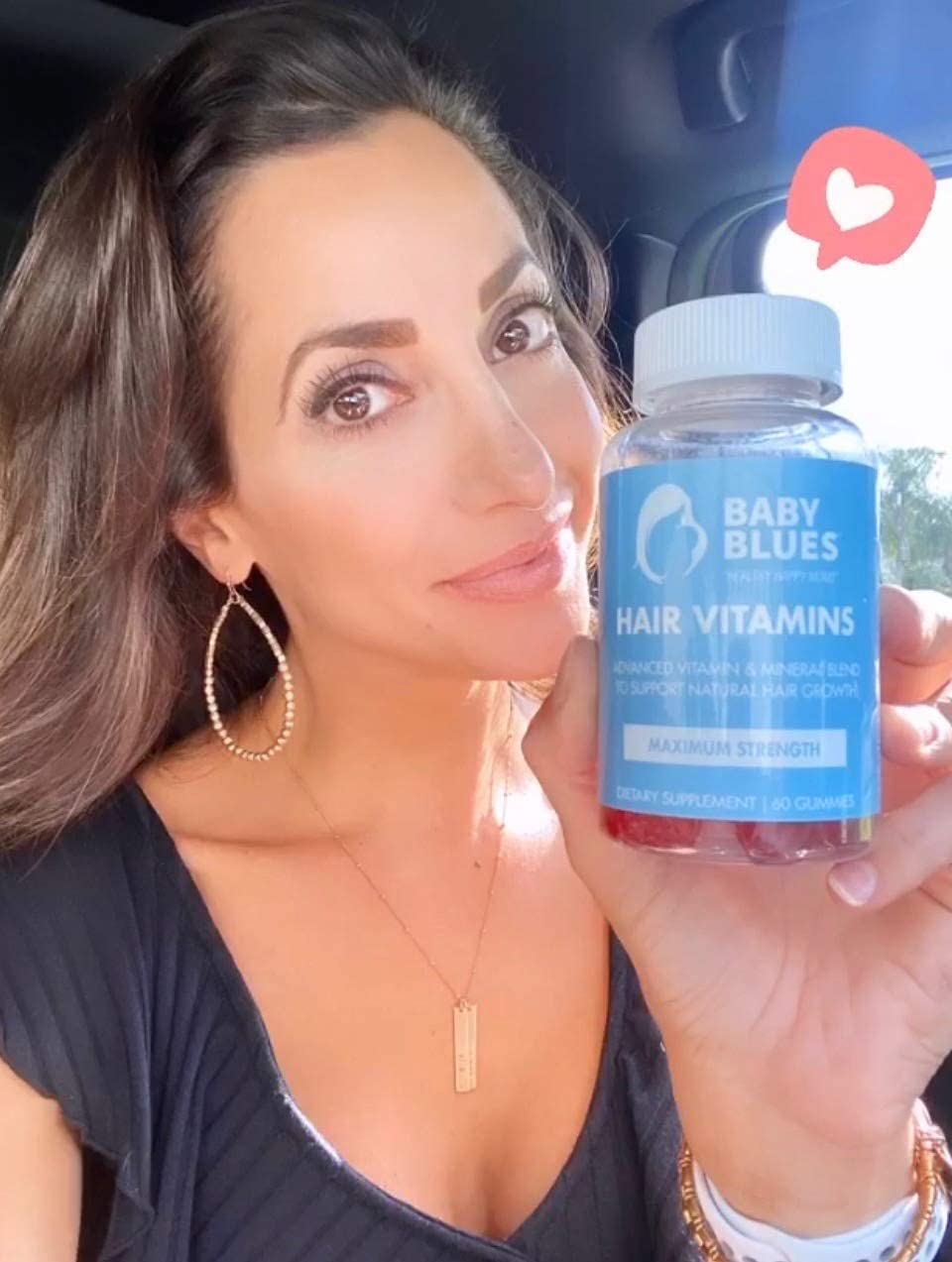 Baby Blues Postpartum Hair Loss Vitamins - Passion Fruit Gummies with Biotin, Collagen Baby Blues