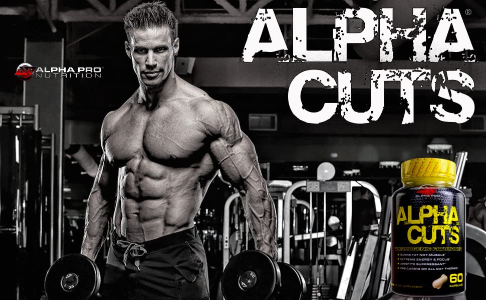 ALPHA CUTS Capsules Fat Burner Thermogenic Men Women Pre Cardio Workout Weight Loss ALPHA CUTS