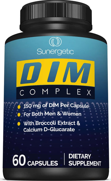 Sunergetic Premium DIM Supplement– 150mg DIM (diindolylmethane), Broccoli