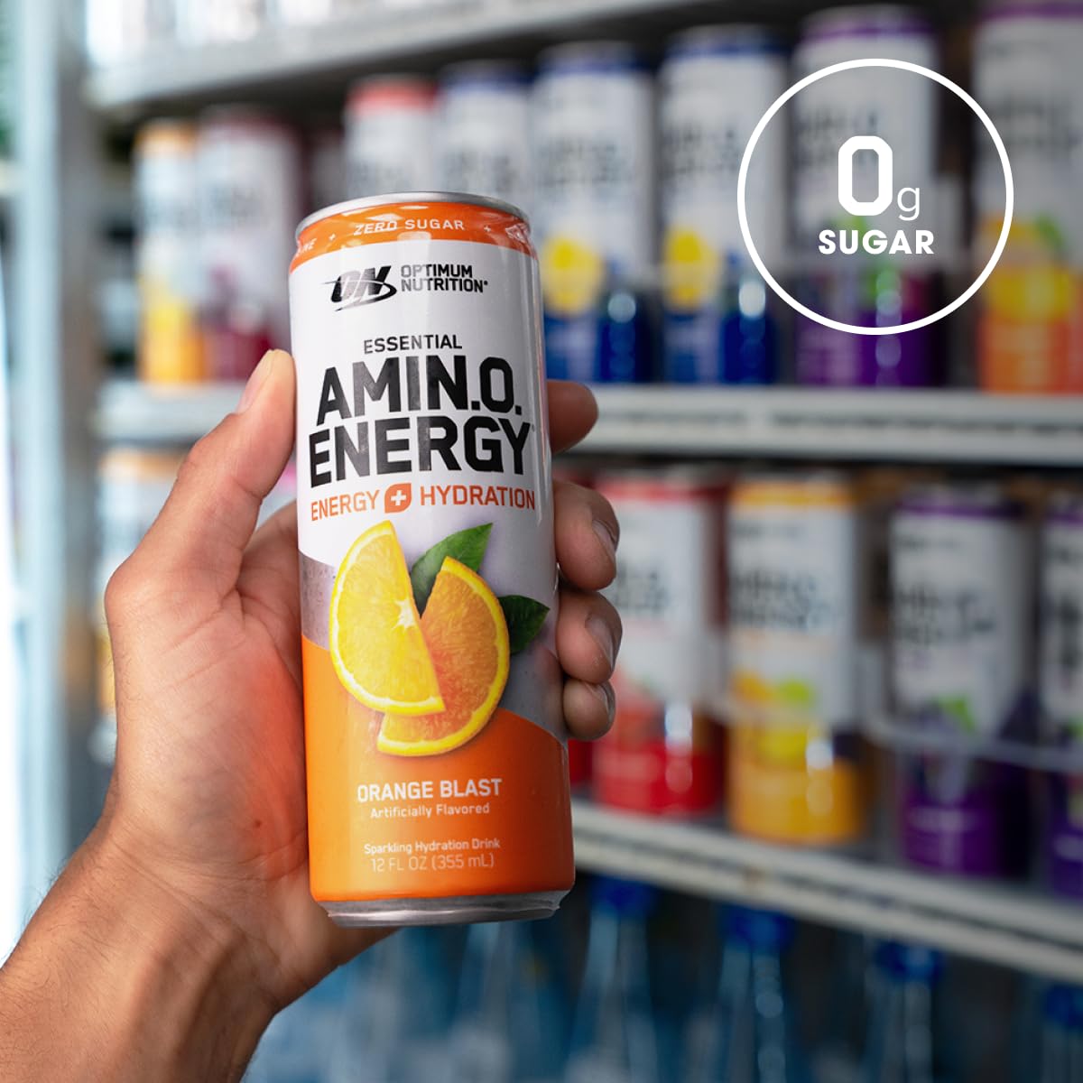 Optimum Nutrition Amino Energy Sparkling Hydration Drink, Electrolytes, Caffeine, Amino Optimum Nutrition