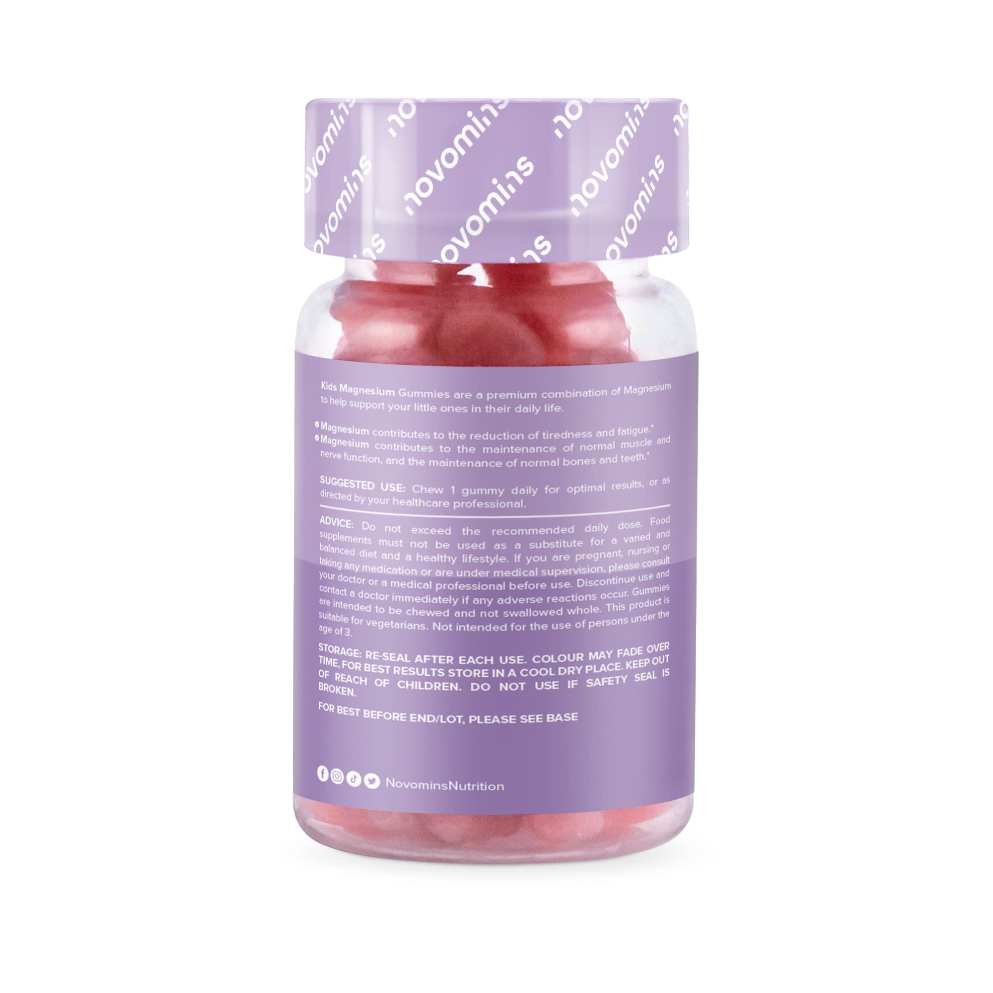 Kids Magnesium Gummies – Vegan - 1 Month Supply – Childrens Supplements – 30 Chewa