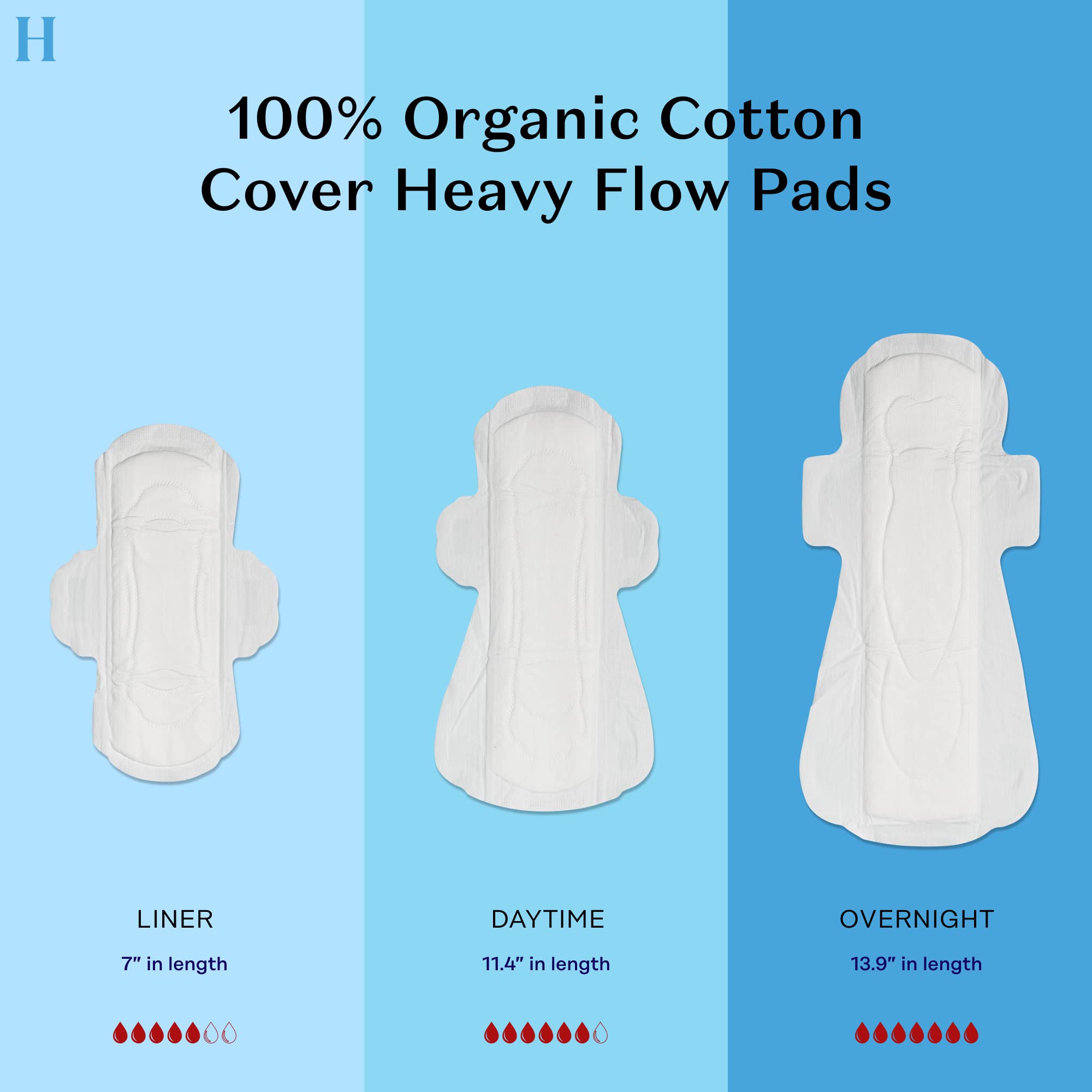 The Honey Pot Company - Herbal Overnight Heavy Flow Pads w/Wings - Organic Pads for Women The Honey Pot Company