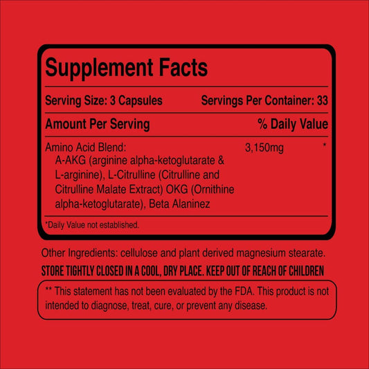 Gains in Bulk, Argi Pump, L-Arginine Nitric Oxide Booster with L-Citrulline and L-Ornithine