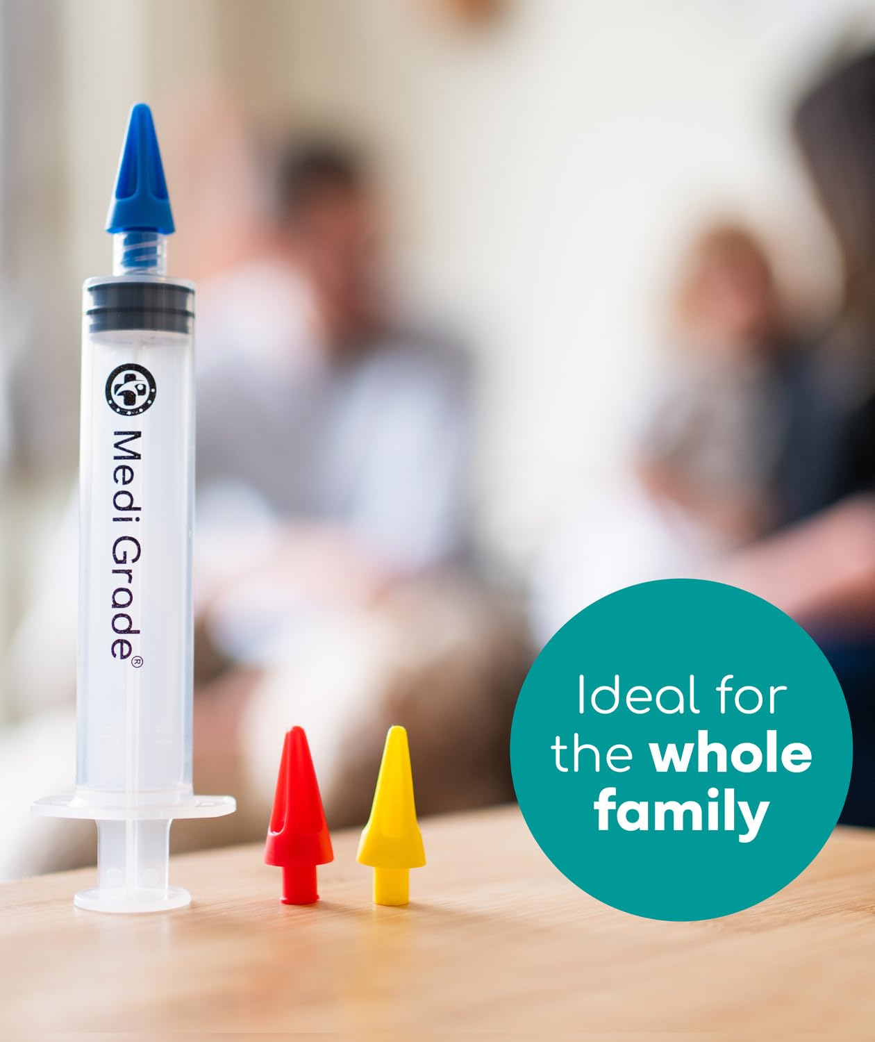 Medi Grade Ear Syringe Ear Wax Removal Kit with 3 Quad-stream Tips