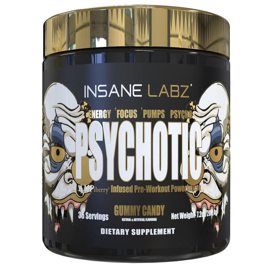 Insane Labz Psychotic Gold, High Stimulant Pre Workout Powder, Extreme Lasting Energy