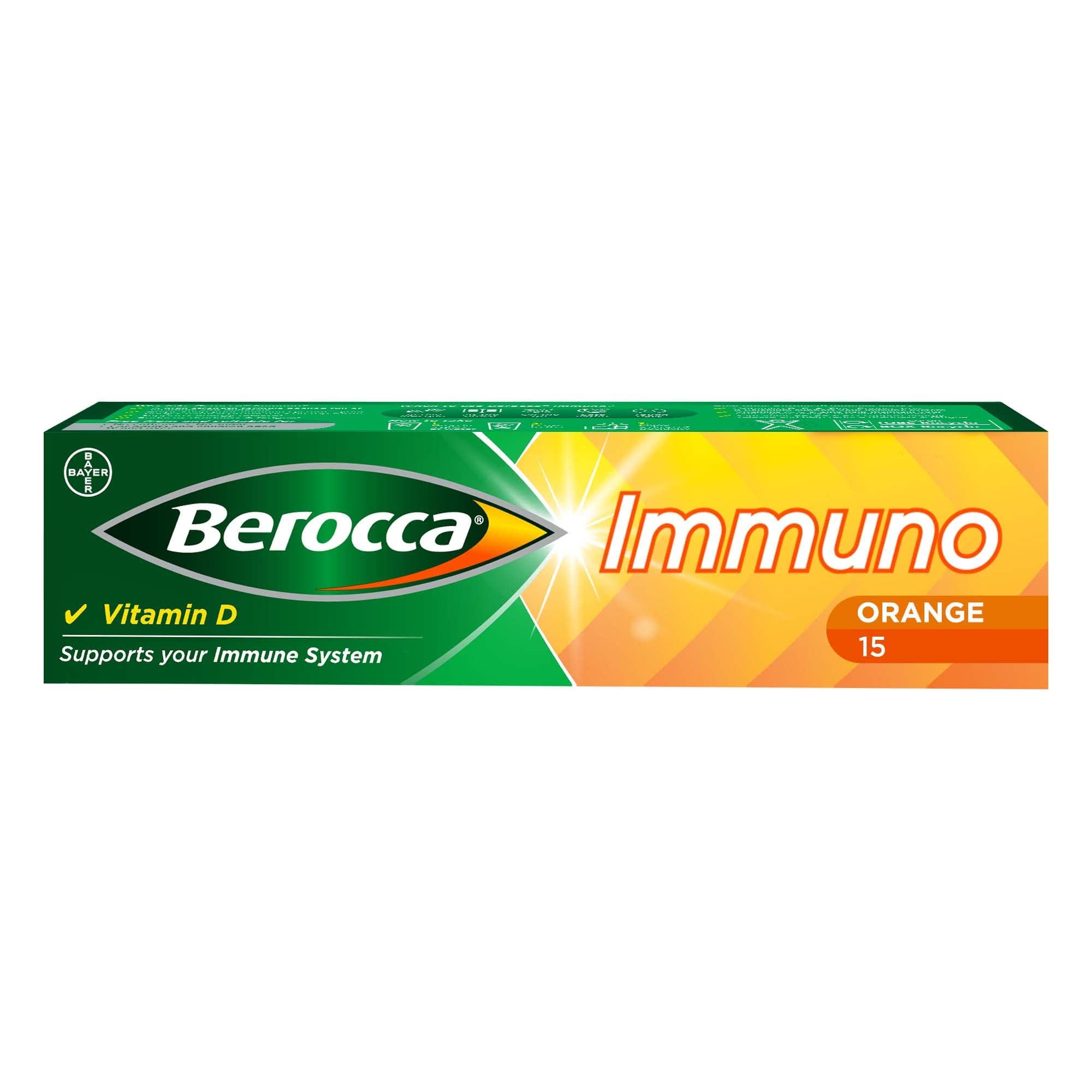 Berocca Immuno Effervescent Tablets, 11 Vitamins and Minerals, Including Vitamins D, C