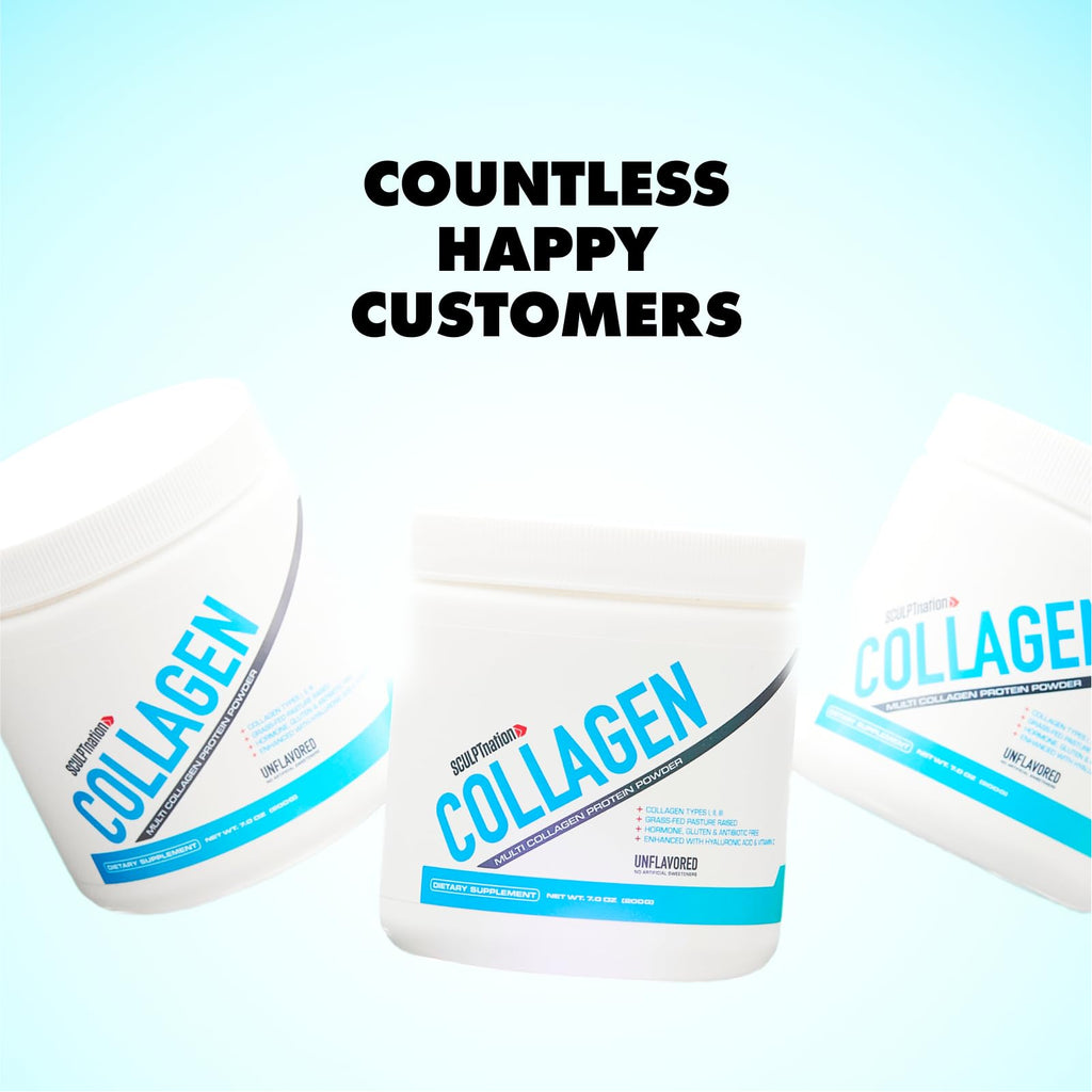 Sculpt Nation by V Shred Collagen Peptides Powder - Types I, II, and III Collagen Plus
