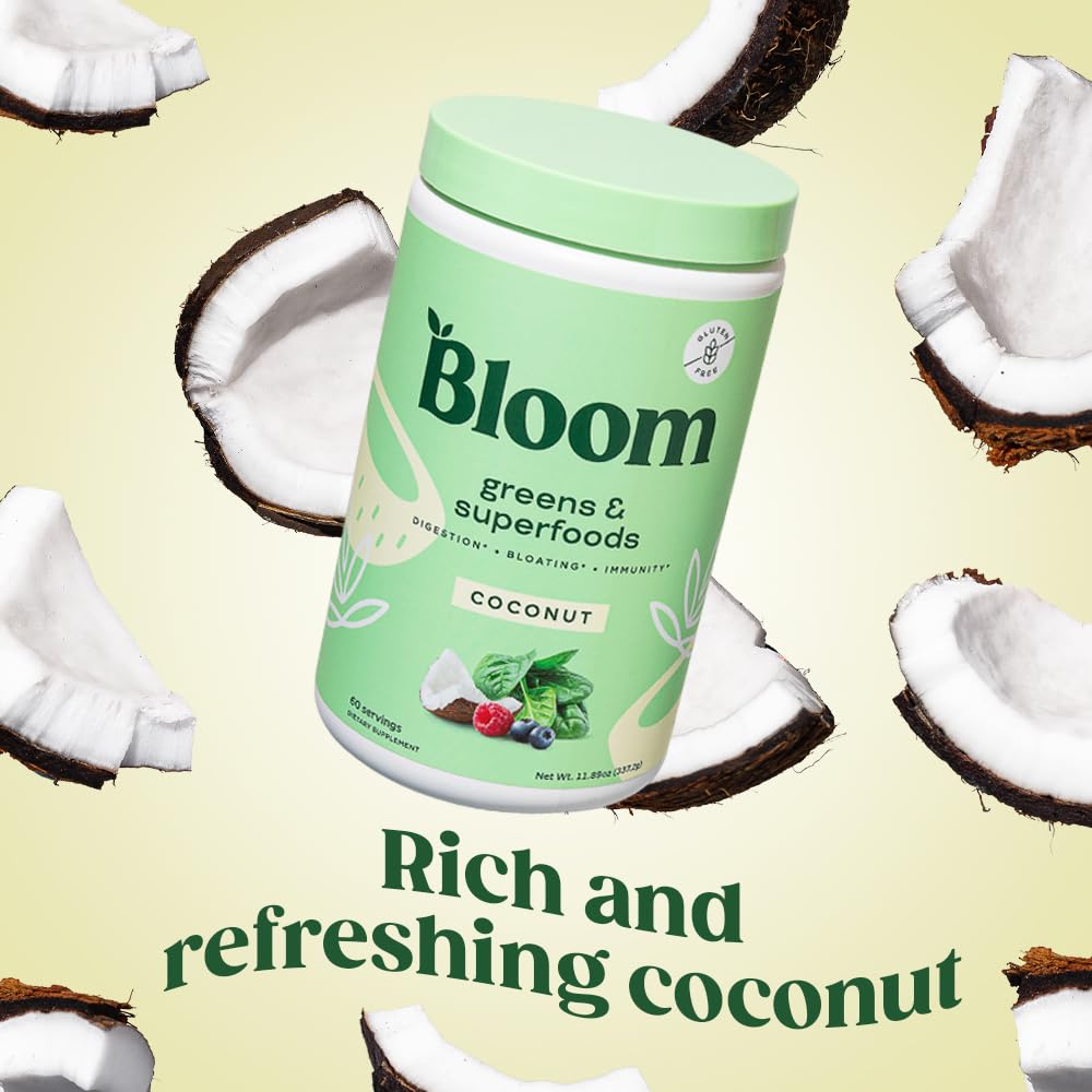 Bloom Nutrition Greens and Superfoods Powder for Digestive Health, Greens Powder Bloom Nutrition