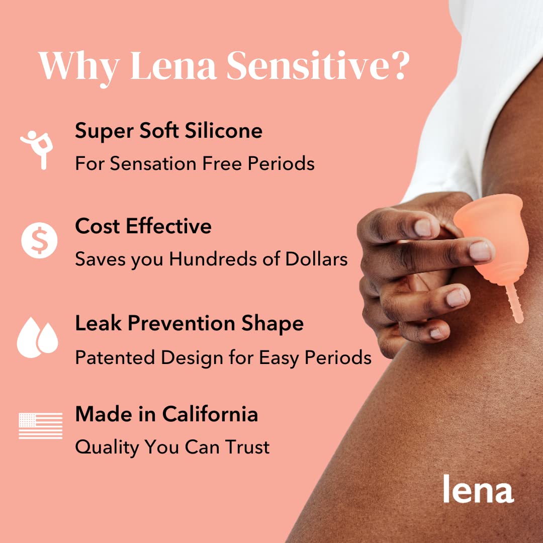 Lena Sensitive Menstrual Cup | Reusable Beginner Period Cup | Wear for 12 Hours Lena