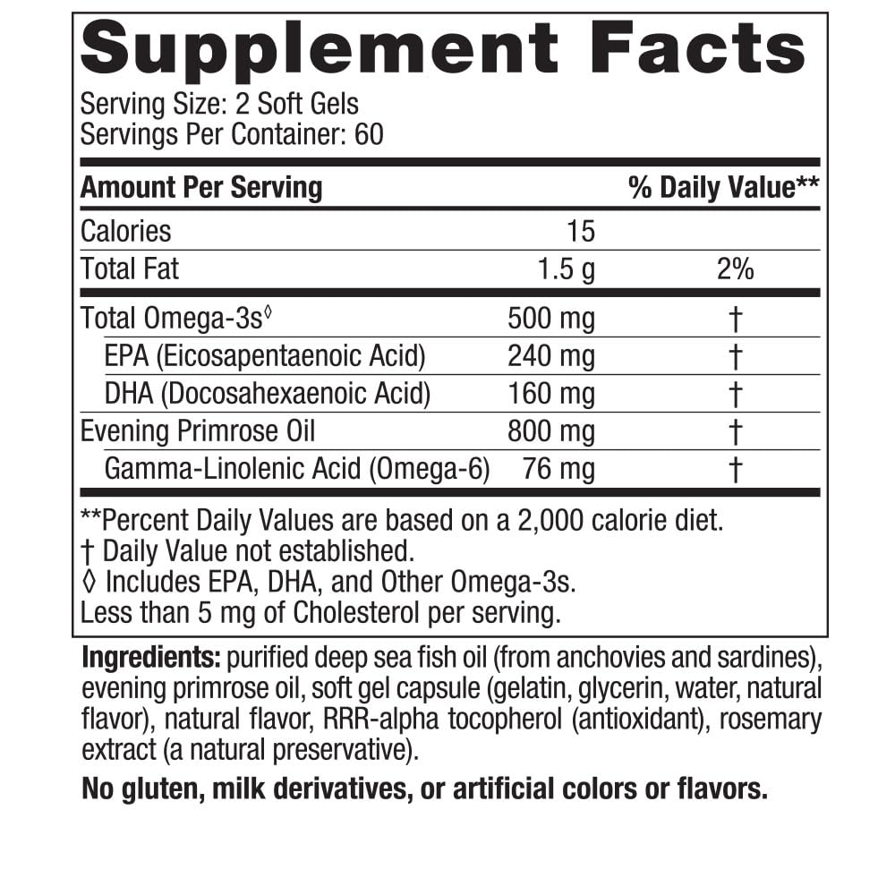Nordic Naturals Omega Woman, Lemon - 120 Soft Gels - 500 mg Omega-3 + 800 mg Evening Nordic Naturals