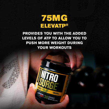 Jacked Factory Nitrosurge Build Pre Workout with Creatine for Muscle Building - Con Cret