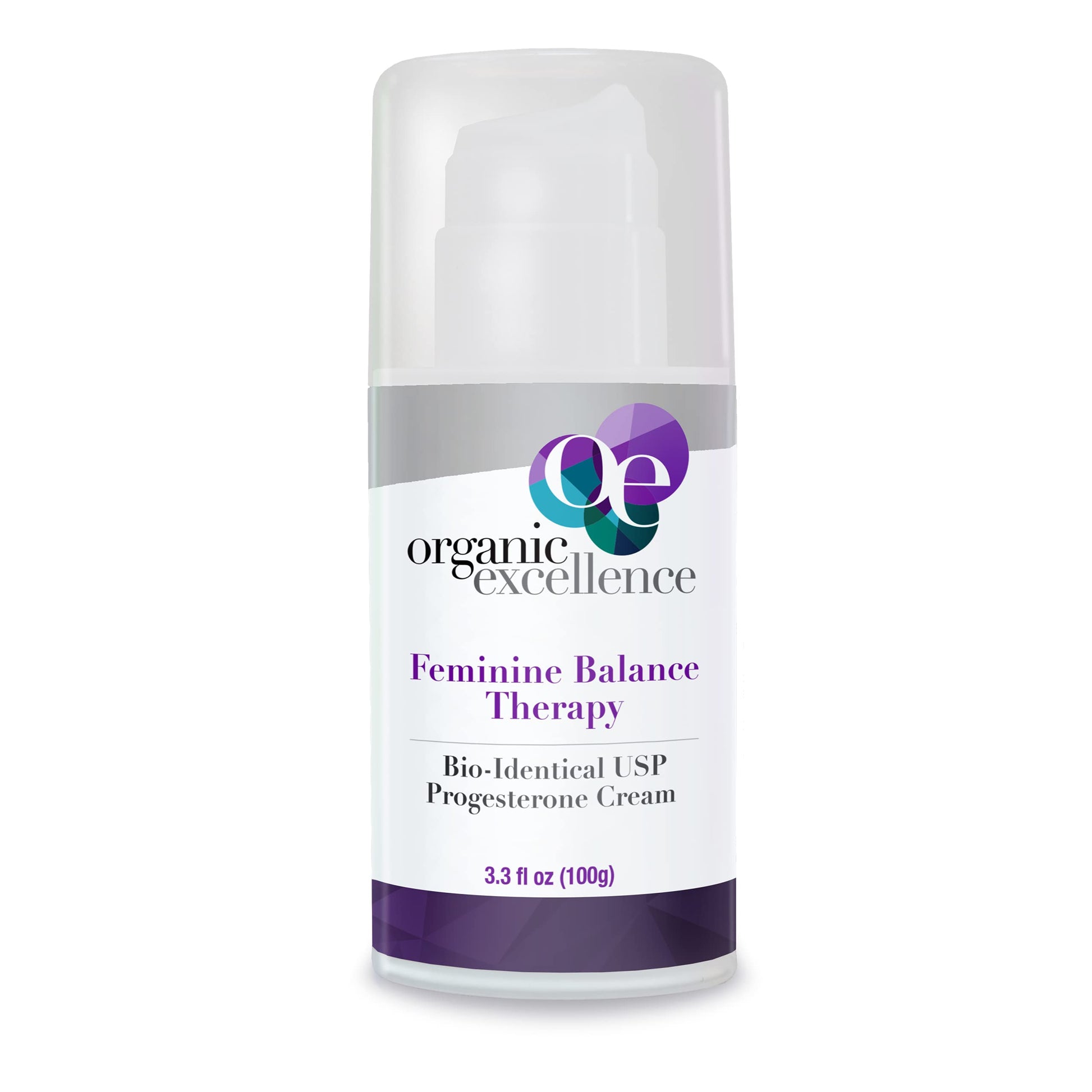 Organic Excellence Feminine Balance Therapy Cream Pump, 3 Oz (Pack of 3)
