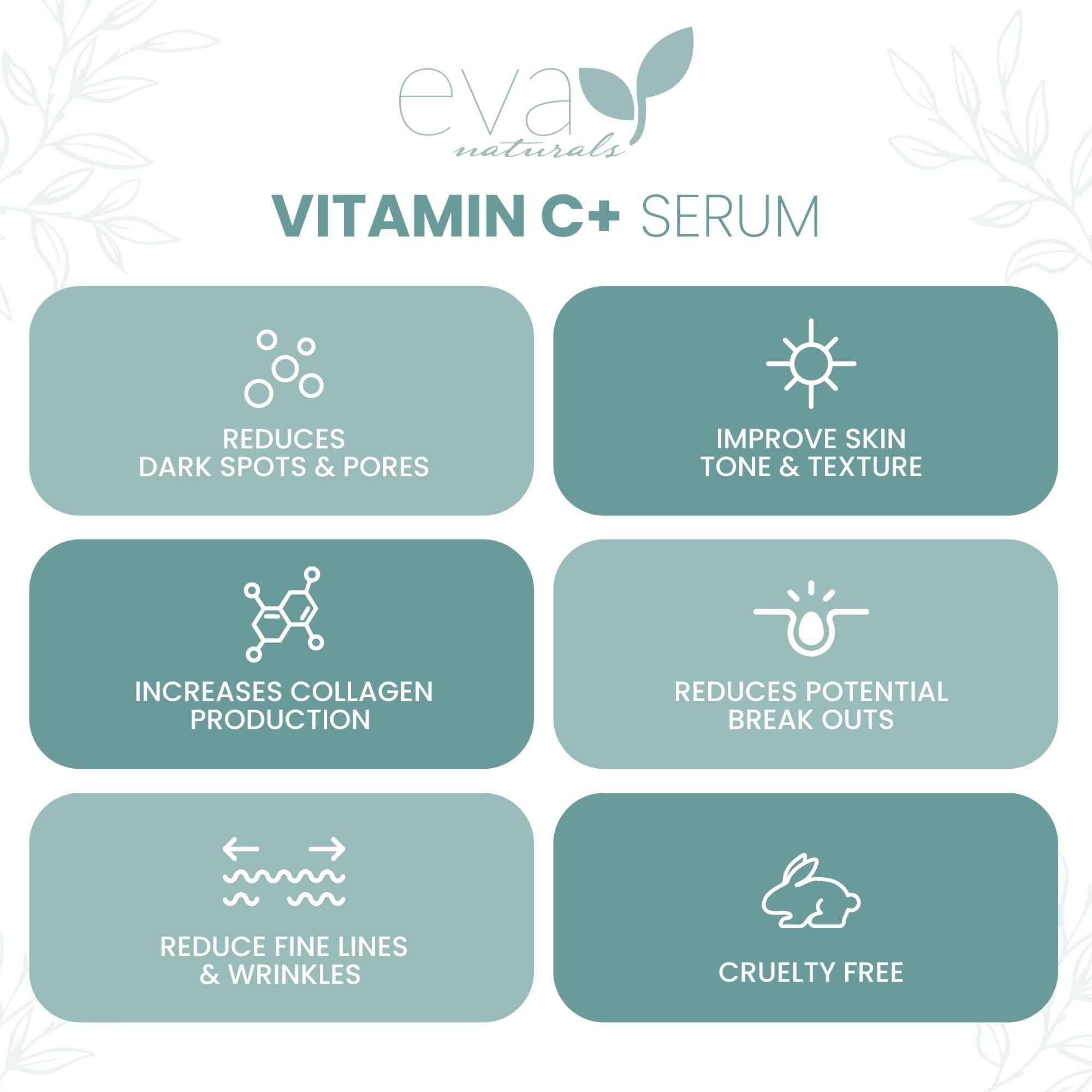 Vitamin C Serum for Face - Vitamin C Facial Serums with Hyaluronic Acid, Retinol Eva Naturals