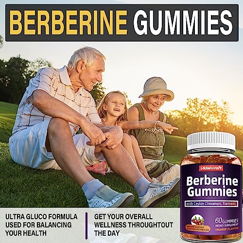 Berberine Gummies with Ceylon Cinnamon 2000mg High Potency Berberine HCI Supple vidabotan