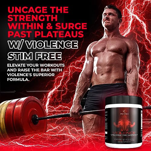 VIOLENCE Stim Free Pre Workout Powder by REVSCI, Precision Dosed Non Stim Preworkout