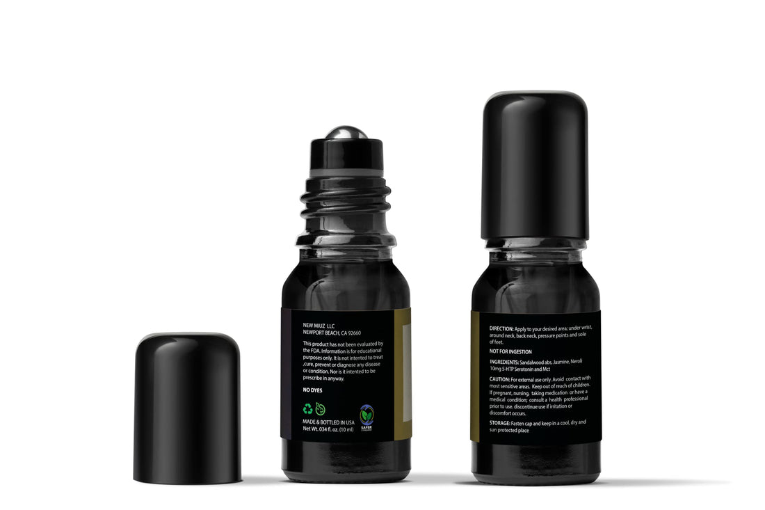 Calm Roll on Essential Oil Stress Relief Sandalwood Jasmine Destress Relaxation Calming Rolle