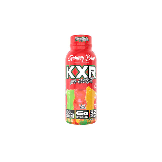 VMI Sports KXR High Stimulant Pre-Workout Energy Ready to Drink 400mg Caffeine, 6g Citrulline, 3.2g Beta-Alanine | Delicious – Convenient – Powerful | 12.5 oz Bottles (Gummy Bear, 12 Bottles)