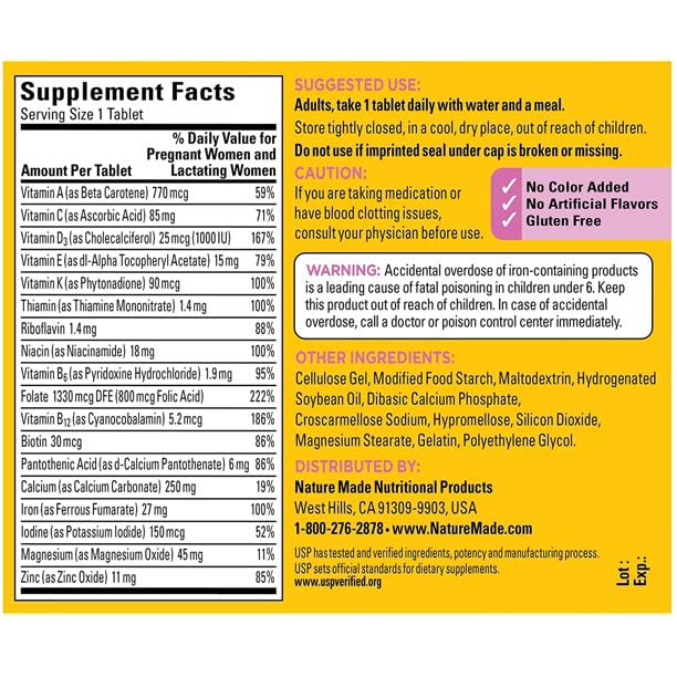 Nature made prenatal vitamin 90ct My Store