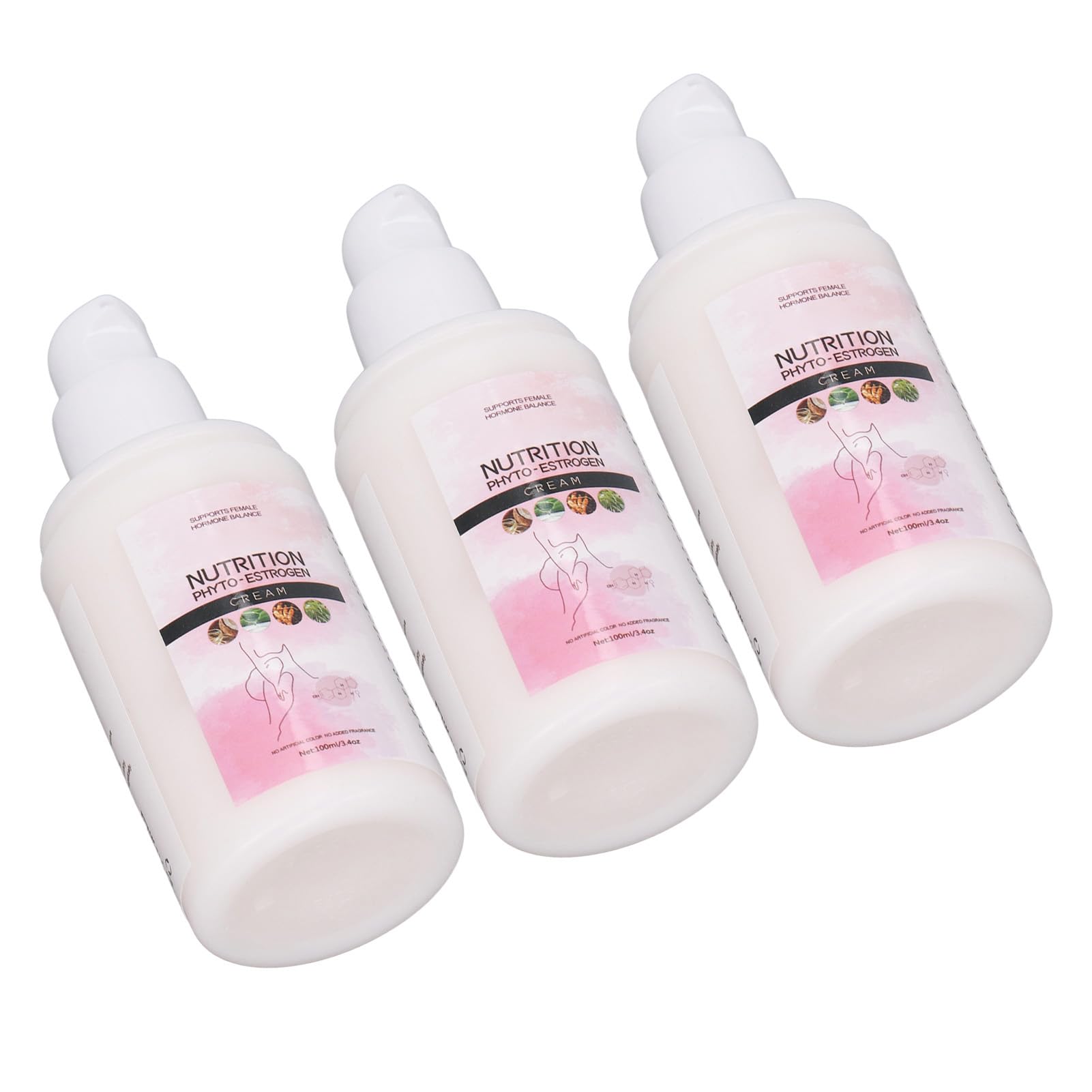 Phyto Estrogen Cream, Menopause Relief, Hormone Support, Sleep Enhancement, Ingredients, 3pcs 100ml Zetiling