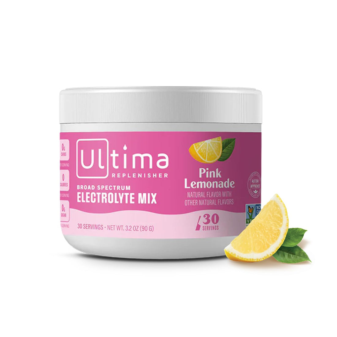 Ultima Replenisher Daily Electrolyte Drink Mix – Pink Lemonade, 30 Serving – Hydration 