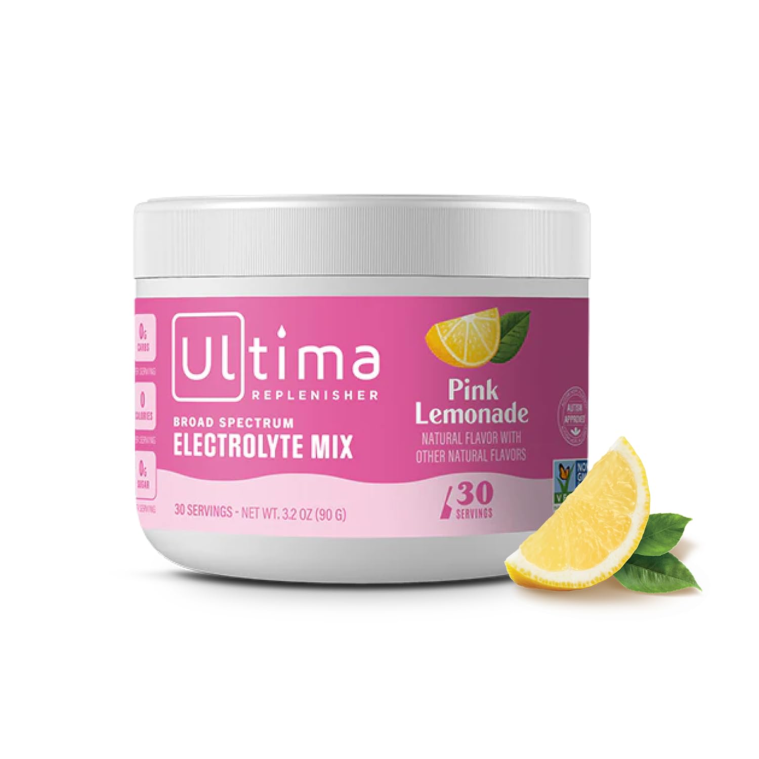 Ultima Replenisher Daily Electrolyte Drink Mix – Pink Lemonade, 30 Serving – Hydration 