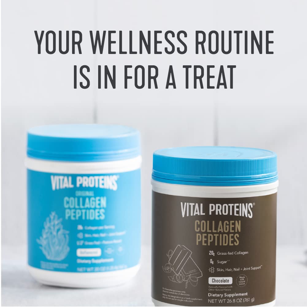 Vital Proteins Chocolate Collagen Powder Supplement (Type I, III) for Skin Hair Nail Joint Vital Proteins