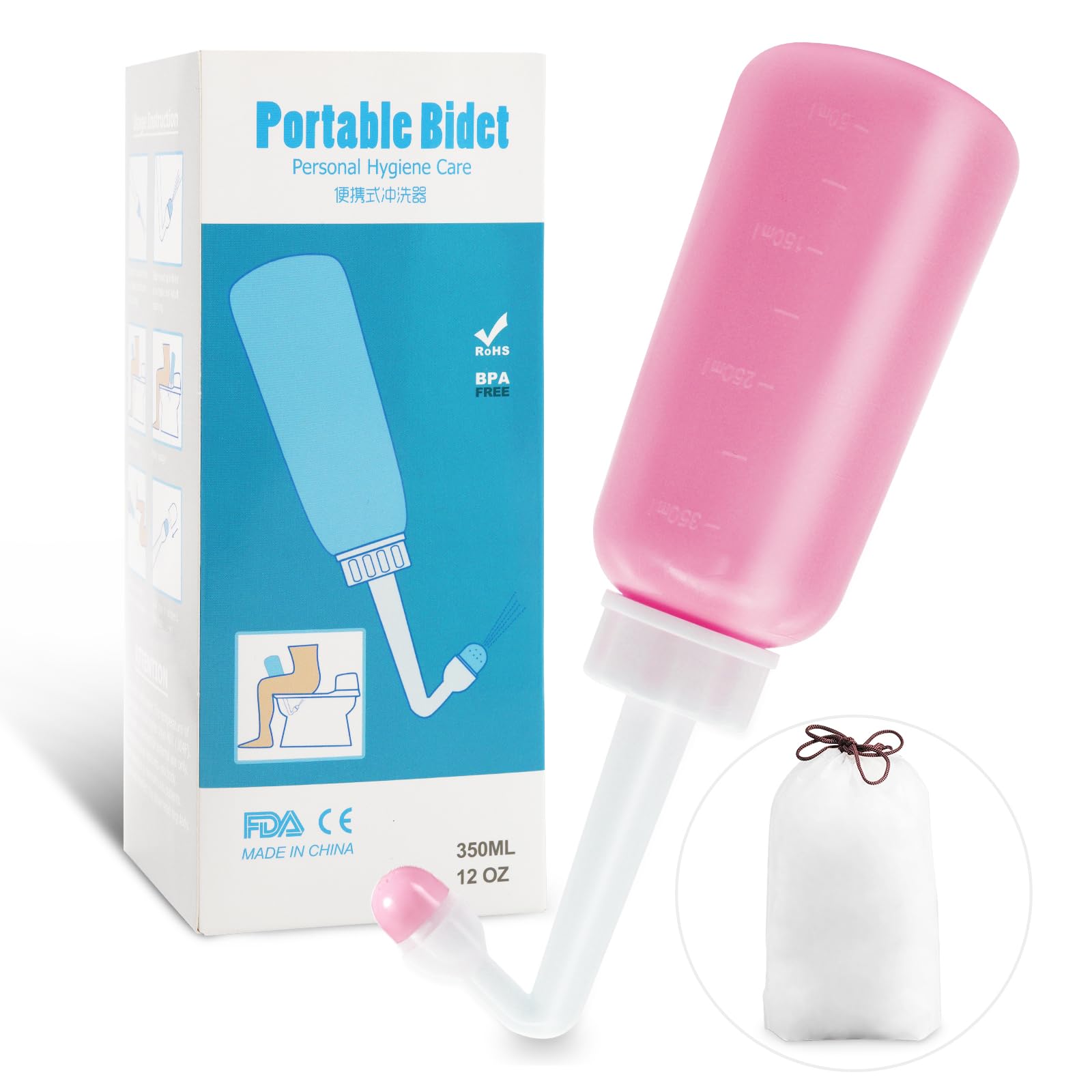 Peri Bottle for Postpartum Care,12 OZ Perineal Bottle Postpartum Essentials Upside Down Peri Bottle
