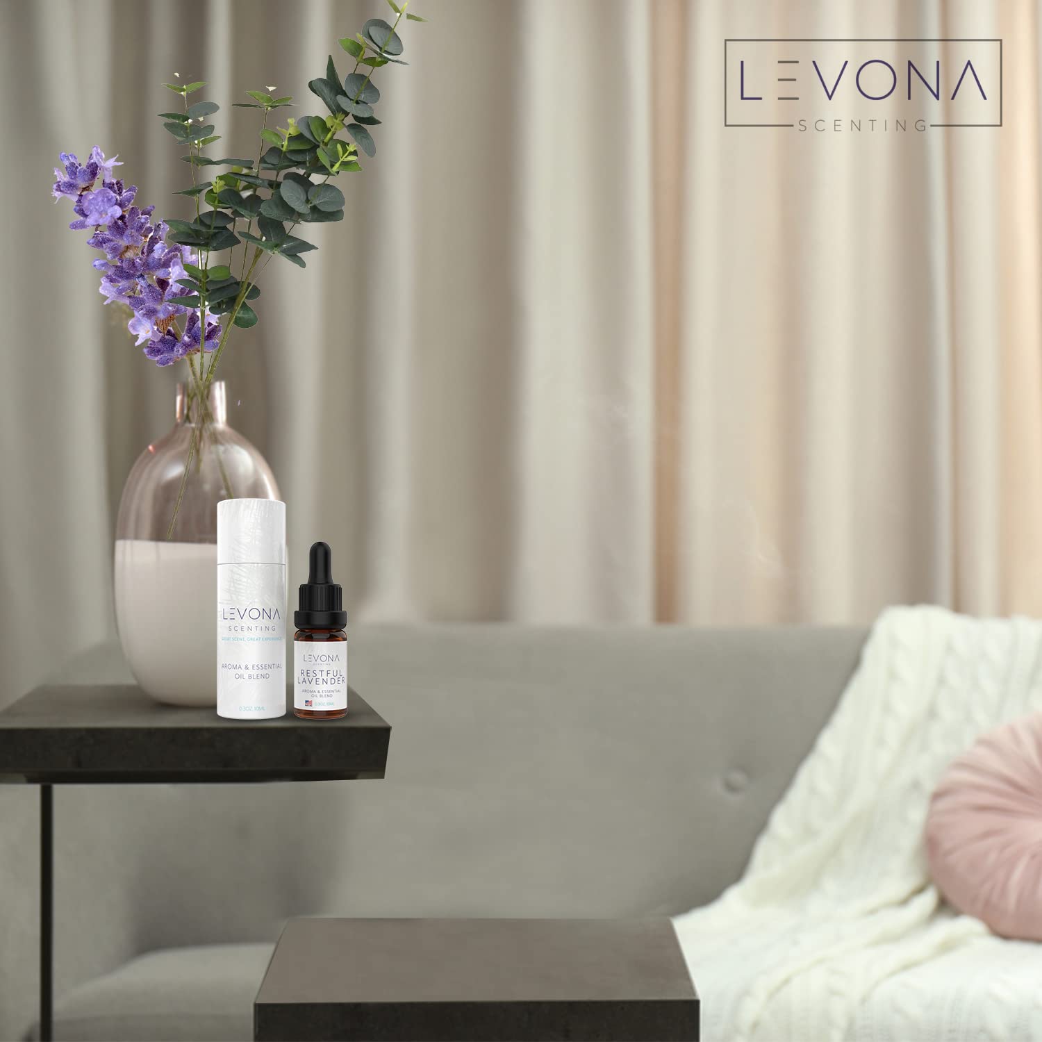 Levona Scents Pure Essential Oils for Diffusers for Home Luxury Scents - Restful Lavender Essential Oil LEVONA SCENT