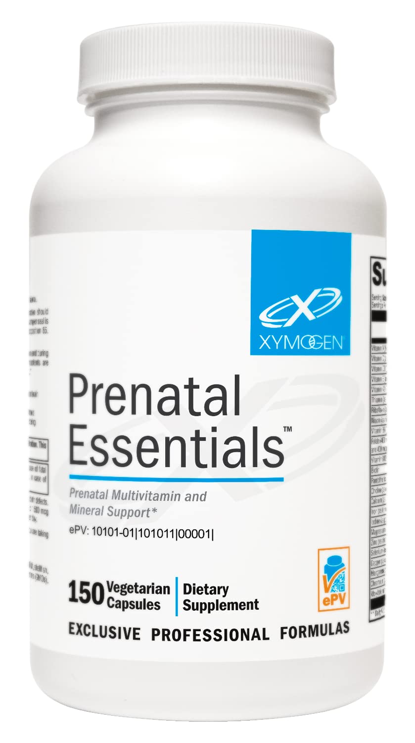 XYMOGEN Prenatal (150 Capsules) + Immune Essentials Daily (120 Capsules) 2-Product Bundle XYMOGEN