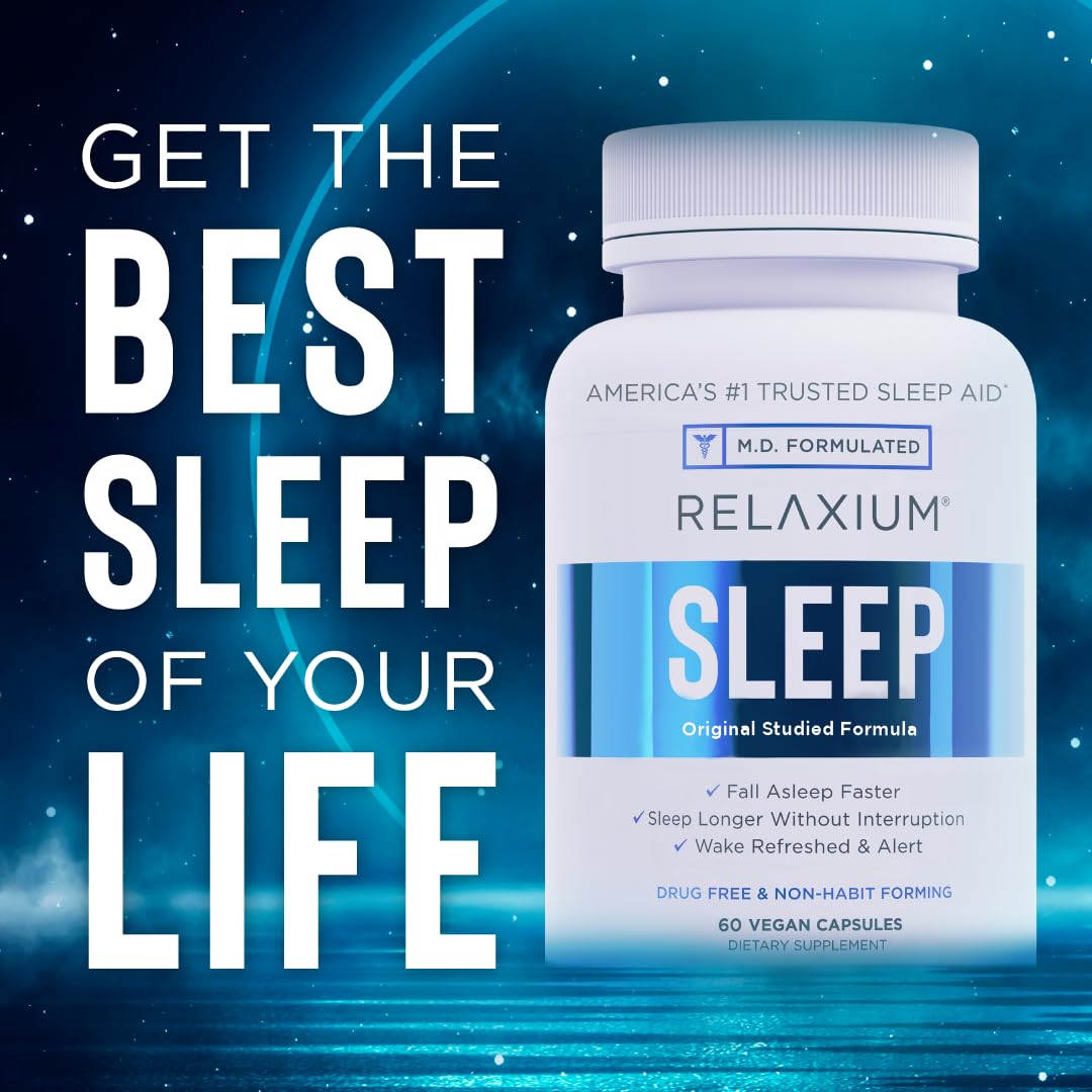 Relaxium Sleep Aid, 30-Day Supply, Dietary Supplement for Better Sleep Relaxium