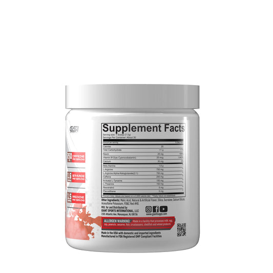 Giant Performance Edge Rush - Preworkout Powder (Fruit Punch)