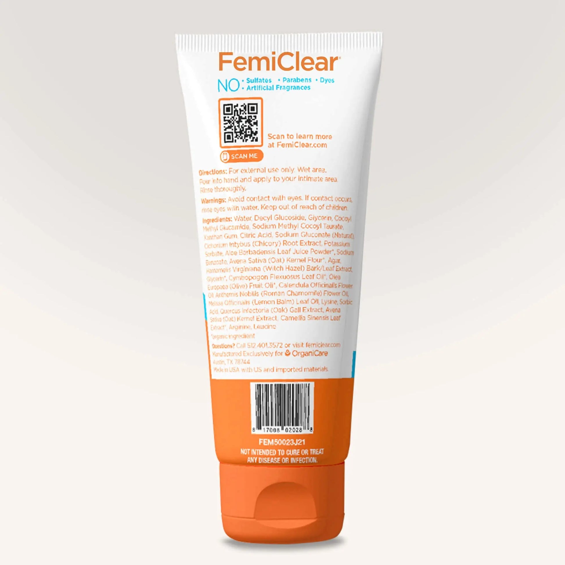FemiClear® Restoratives Ultra-Gentle Feminine Wash, Made with Lysine & Lemon Balm, Natural Ingredients FemiClear