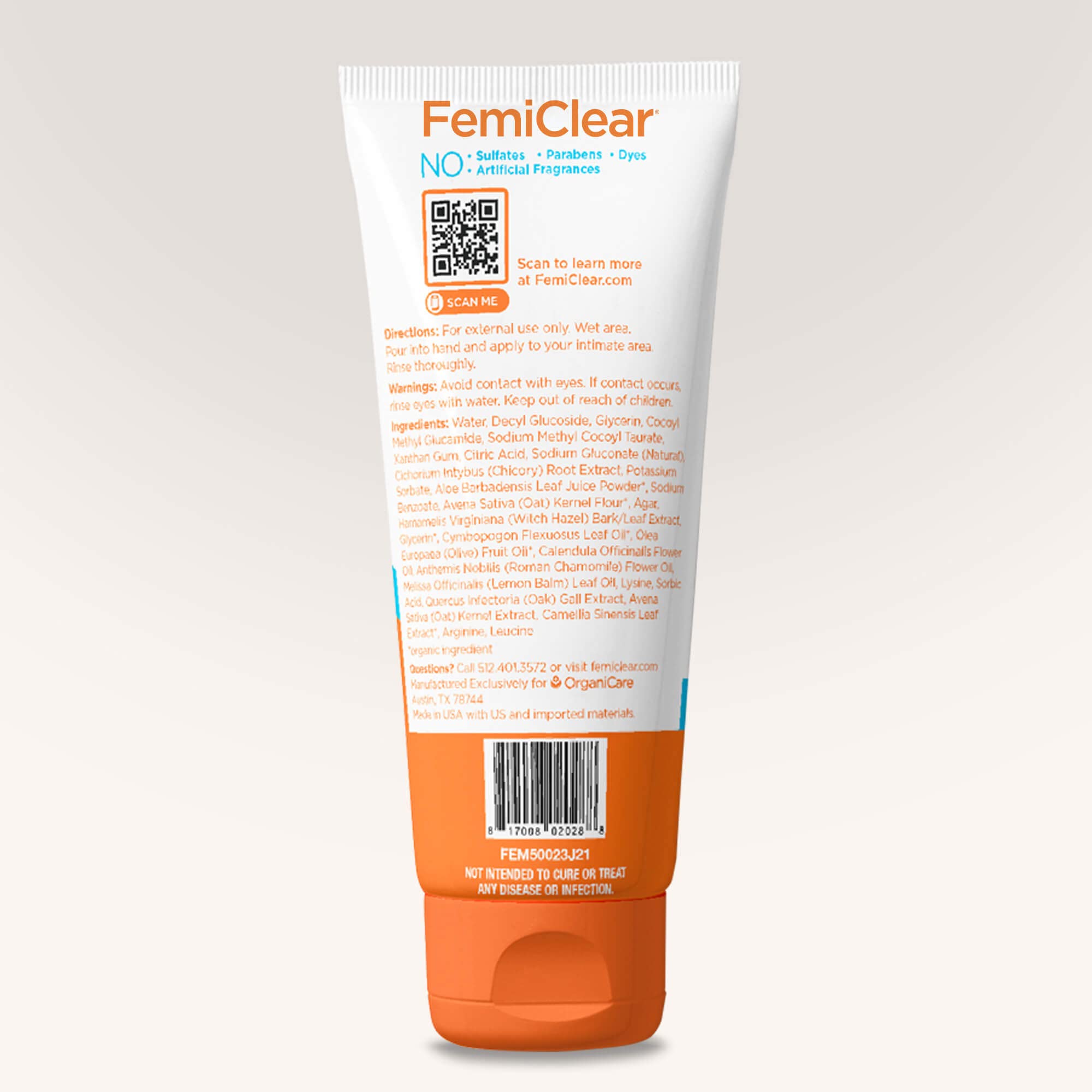 FemiClear® Restoratives Ultra-Gentle Feminine Wash, Made with Lysine & Lemon Balm, Natural Ingredients FemiClear